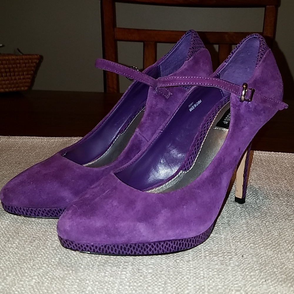 WHBM Purple Suede Rory Heel